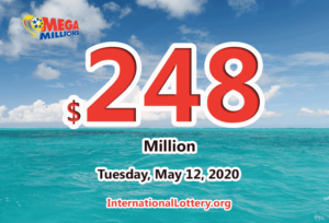 2020年5月8日的Mega Millions开奖结果： Jackpot 达到2.48亿美元。