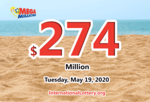 2020年5月15日的Mega Million结果：头奖为2.74亿美元。